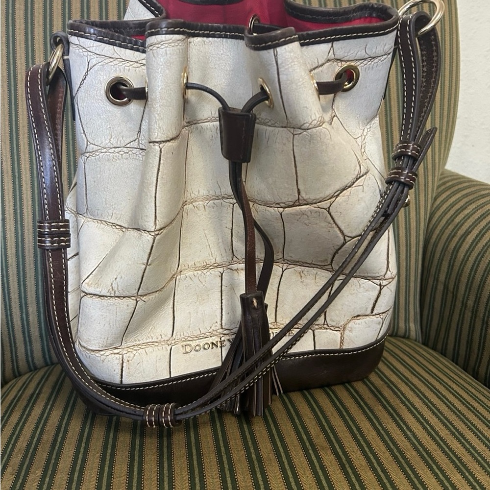Dooney & Bourke White and Brown Women's Bag